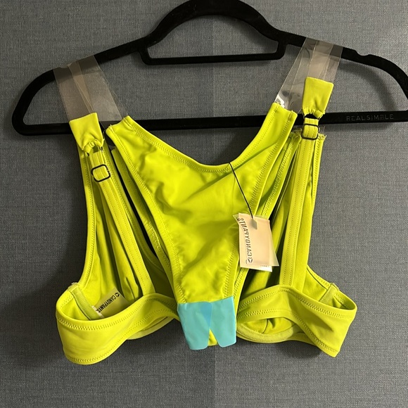 candypants Other - Neon green see through strap bikini top and bottom cheeky dancewear or bikini